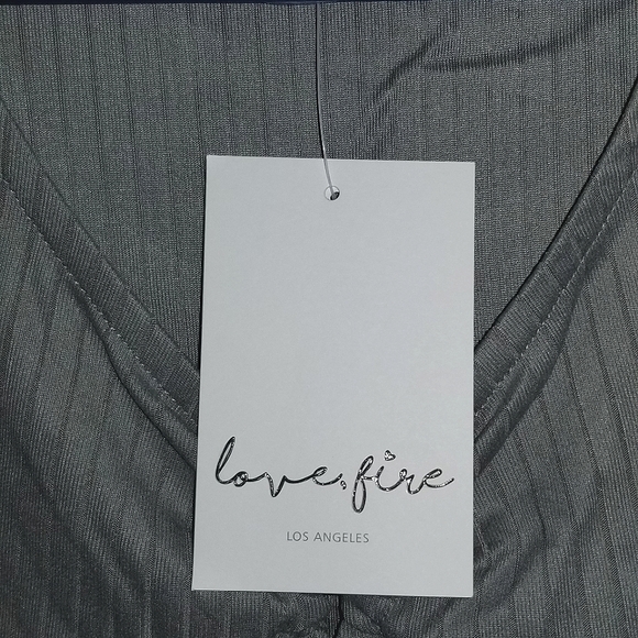 LOVE, FIRE RIBBED THONG BACK BODY SUIT.     NWT.             MEDIUM - Picture 6 of 8